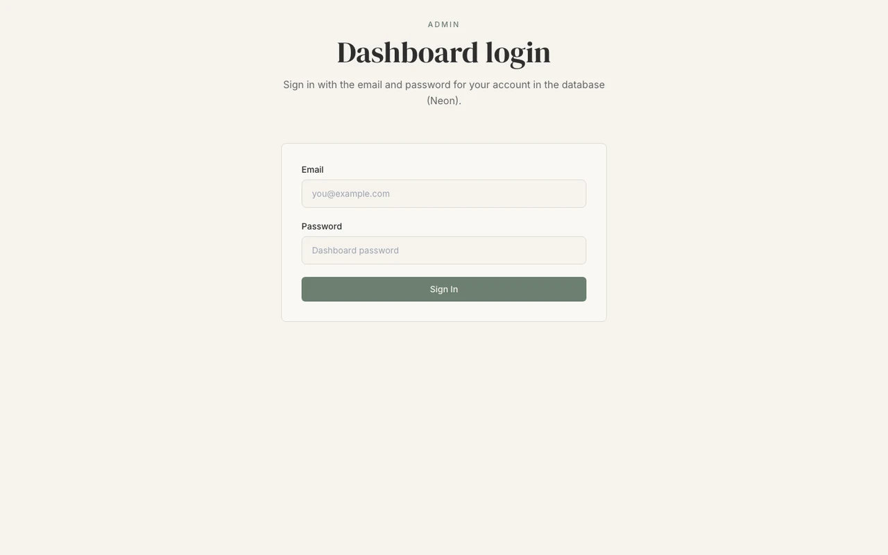 The Nomad admin — desktop screenshot