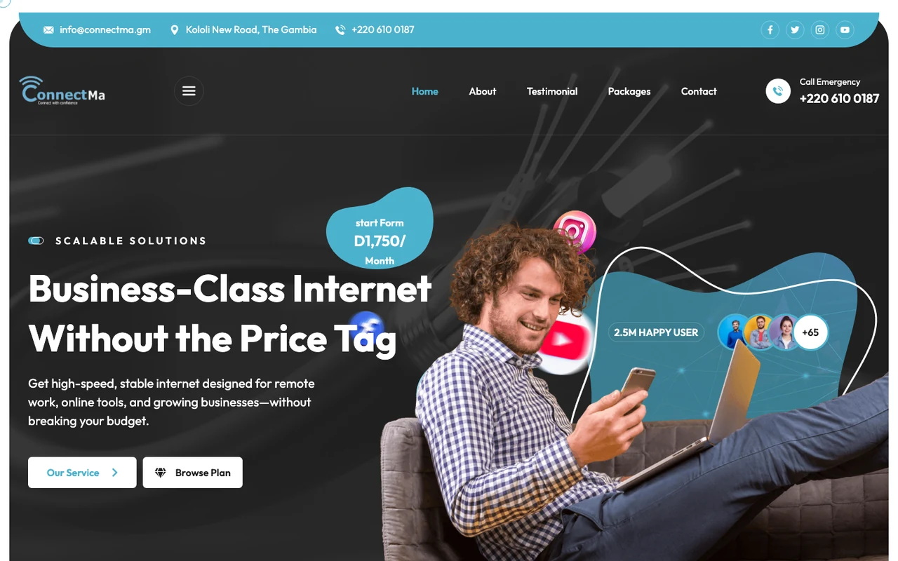 ConnectMa — homepage screenshot