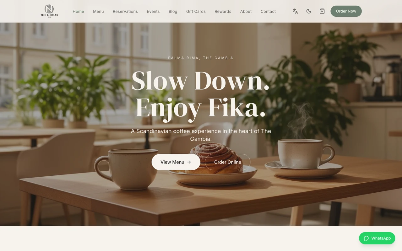 The Nomad — homepage screenshot